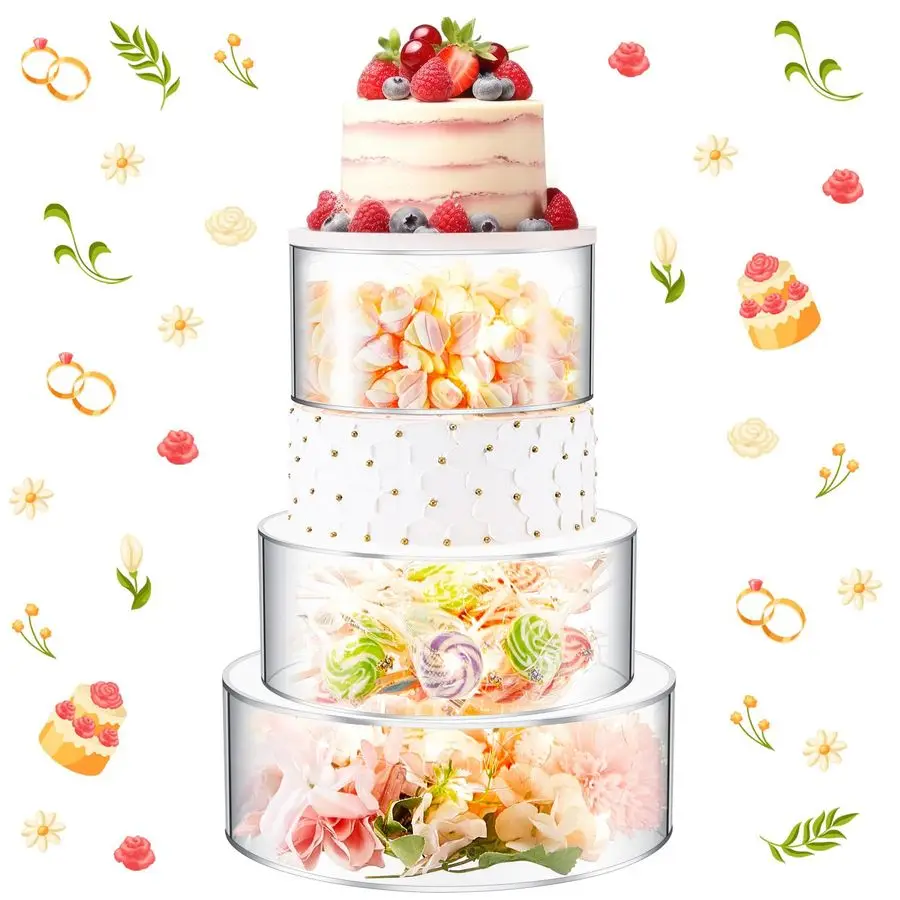 3 шт. акриловая подставка для торта со светодиодной подсветкой 6, 8, 10, прозрачная заполняемая подставка для торта, круглая 3-х уровневая коробка для свадьбы, дня рождения, праздника P
3 шт. акриловая подставка для торта со светодиодной подсветкой 6, 8, 10, прозрачная заполняемая подставка для торта, круглая 3-х уровневая коробка для свадьбы, дня рождения, праздника P