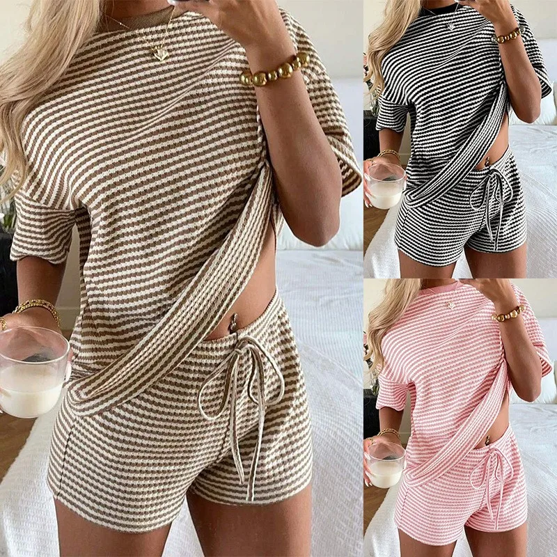Summer Womens Matching Sets Shorts Striped Two Piece Set Short Pants Crop Top Bermuda Shorts Side Cut Out Casual Shorts
Summer Womens Matching Sets Shorts Striped Two Piece Set Short Pants Crop Top Bermuda Shorts Side Cut Out Casual Shorts