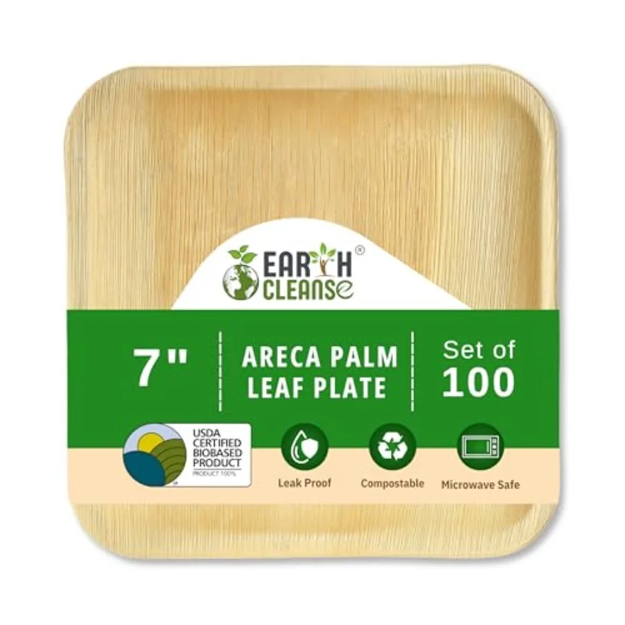 Compostable Palm Leaf Plates 7 Inch Square 100 Pack Disposable Biodegradable Plates Like Bamboo and Wooden Microwave and Oven S
Compostable Palm Leaf Plates 7 Inch Square 100 Pack Disposable Biodegradable Plates Like Bamboo and Wooden Microwave and Oven S