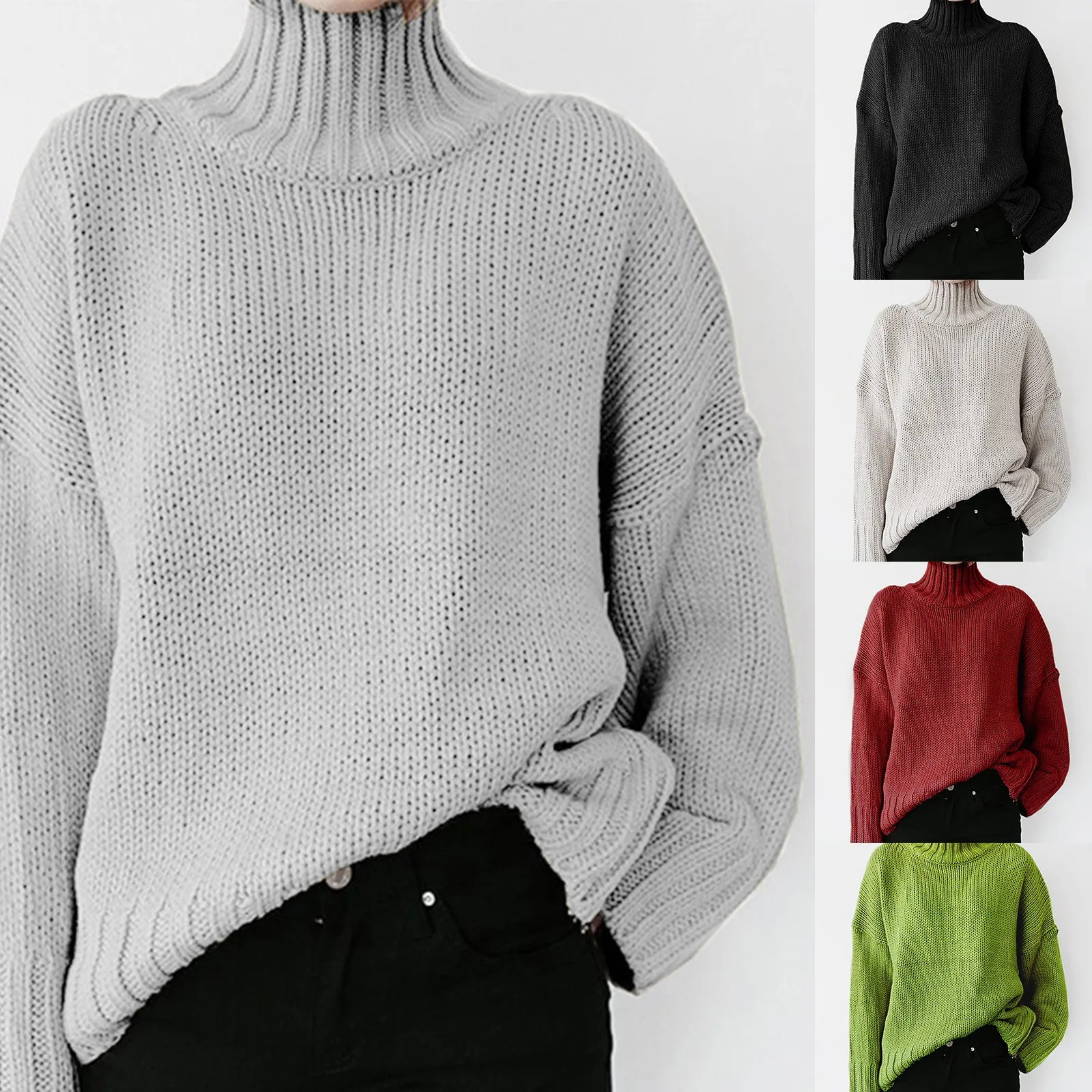 Women's Sweaters Autumn Winter Classic Casual Turtleneck Long Sleeve Warm Pullovers Solid Color Thick Sweaters Female Jumpers
Women's Sweaters Autumn Winter Classic Casual Turtleneck Long Sleeve Warm Pullovers Solid Color Thick Sweaters Female Jumpers