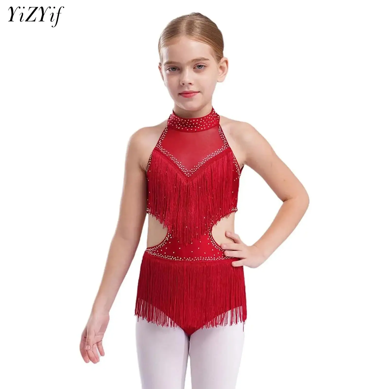 Latin Dance Dress Girl Shiny Rhinestones Tassel Professional Competition Leotard Suit Children Stage Performance Tango Costume
Latin Dance Dress Girl Shiny Rhinestones Tassel Professional Competition Leotard Suit Children Stage Performance Tango Costume