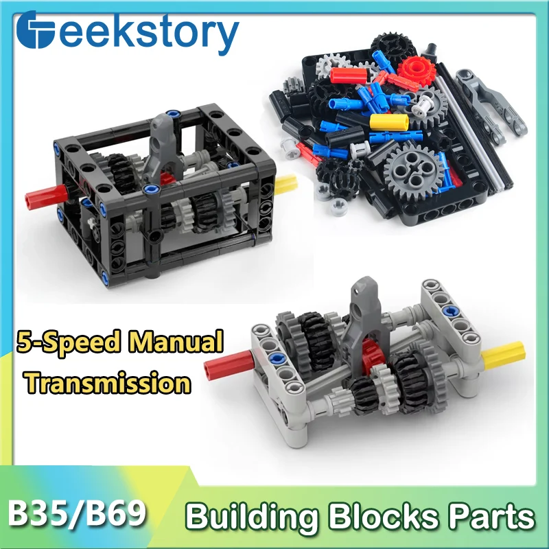 5-speed Manual Transmission Chassis MOC Building Blocks Variable Speed Wave Box B35 B69 Bricks Differential Gears Model Parts
5-speed Manual Transmission Chassis MOC Building Blocks Variable Speed Wave Box B35 B69 Bricks Differential Gears Model Parts