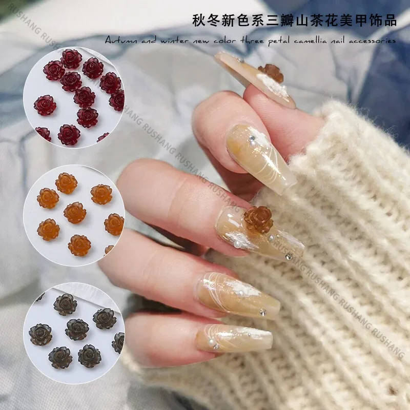 50Pcs Caramel Nail Art Camellia Jewelry Vintage Rose Nail Decoration Nail Accessory
50Pcs Caramel Nail Art Camellia Jewelry Vintage Rose Nail Decoration Nail Accessory