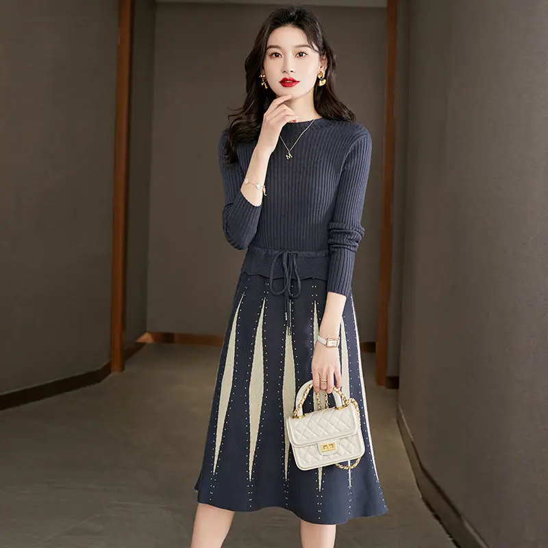 Printed Sweater Dresses For Women Autumn And Winter Waistband Slim Korean Thickened Bottom Knit Medium Length Style Dress Z2901
Printed Sweater Dresses For Women Autumn And Winter Waistband Slim Korean Thickened Bottom Knit Medium Length Style Dress Z2901