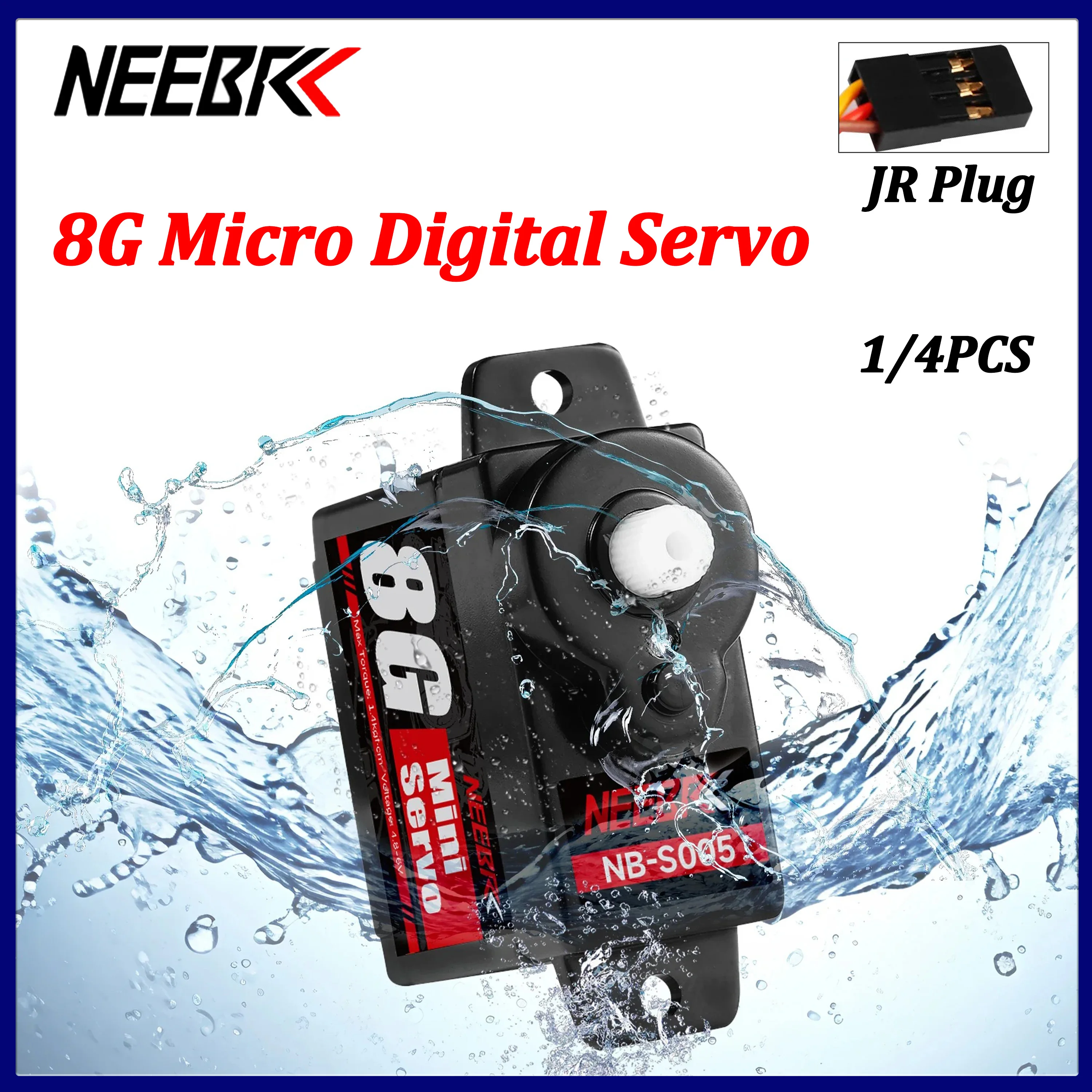 NEEBRC 8G Micro Digital Servo Waterproof Plastic Gear for 1/24 1/28 RC Mini Car Fixed-wing Drone WLtoys K969 MN WPL Hyper Go
NEEBRC 8G Micro Digital Servo Waterproof Plastic Gear for 1/24 1/28 RC Mini Car Fixed-wing Drone WLtoys K969 MN WPL Hyper Go