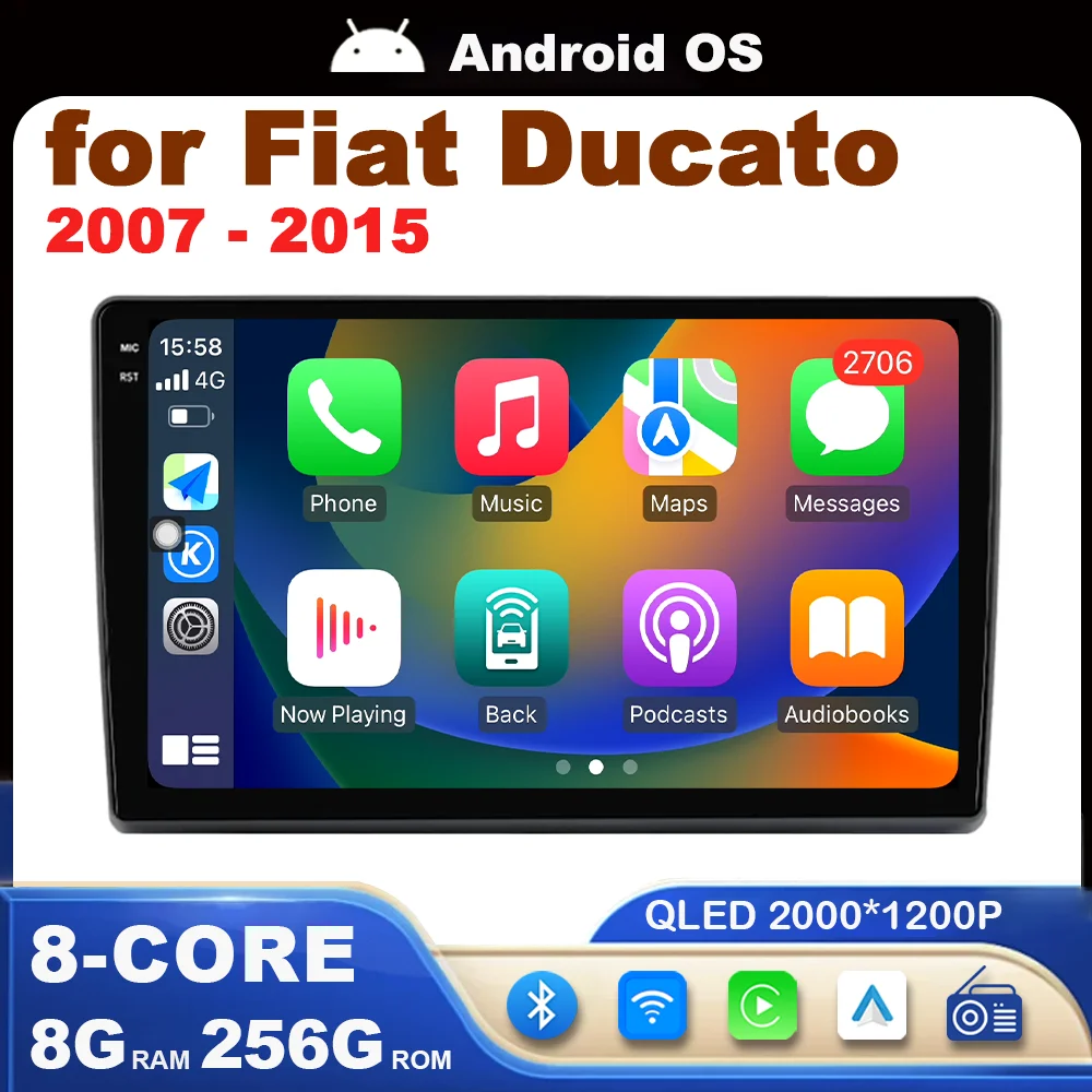 4G+WiFi Navigation GPS Car Audio Multimedia Player for Fiat Ducato 2007 - 2015 Android OS Split Screen DSP Stereo BT Head Unit
4G+WiFi Navigation GPS Car Audio Multimedia Player for Fiat Ducato 2007 - 2015 Android OS Split Screen DSP Stereo BT Head Unit