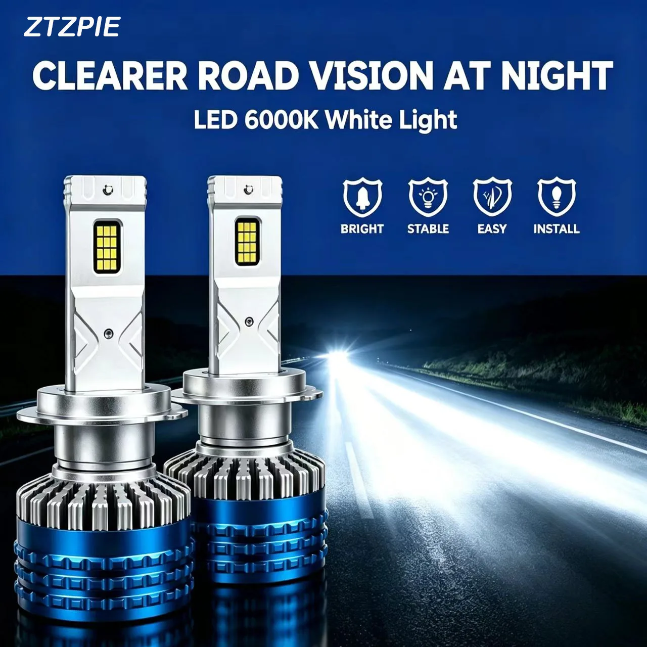 ZTZPIE H7 H4 H11 LED Car Bulb High Bright Auto Headlight Pluy And Plau For Vehicles 9700W H1 9005 With Dual Copper Heat Pipes
ZTZPIE H7 H4 H11 LED Car Bulb High Bright Auto Headlight Pluy And Plau For Vehicles 9700W H1 9005 With Dual Copper Heat Pipes