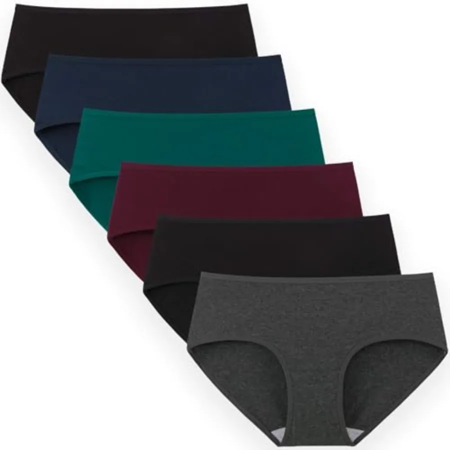 INNERSY Womens Underwear Cotton Hipster Panties Regular and Plus Size 6-Pack
INNERSY Womens Underwear Cotton Hipster Panties Regular and Plus Size 6-Pack