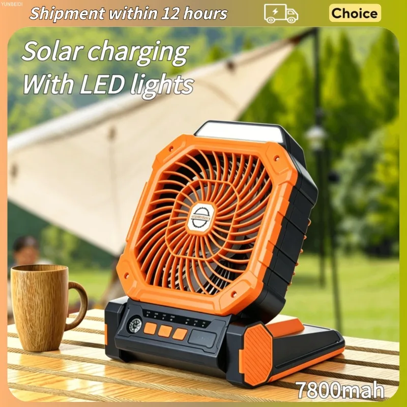 Camping Fan with 4 Wind Speed Settings Solar Charging Fan with Timing Function and LED Light Outdoor Hanging Camping Fan 7800mAh
Camping Fan with 4 Wind Speed Settings Solar Charging Fan with Timing Function and LED Light Outdoor Hanging Camping Fan 7800mAh