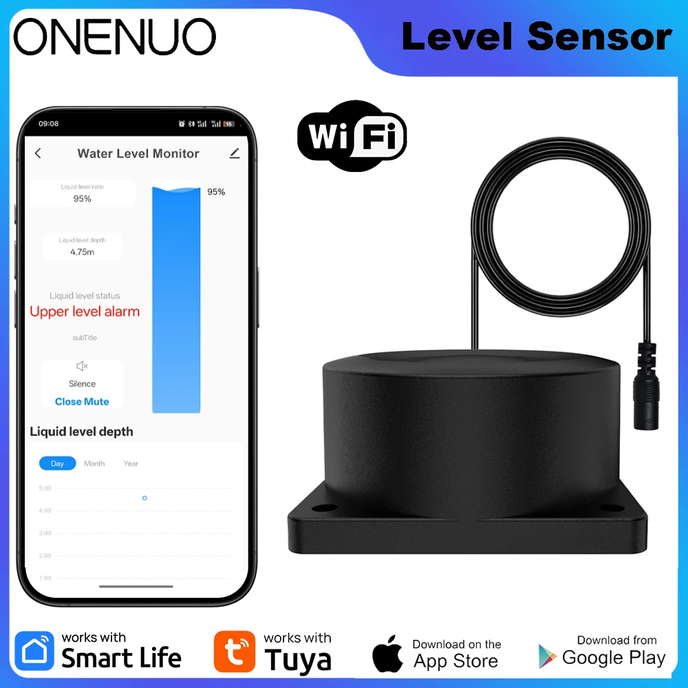 Tuya Ultrasonic Sensor Smart Life APP Wireless WiFi Remote Ultrasonic Real Time Water Tank Monitor Level Sensor
Tuya Ultrasonic Sensor Smart Life APP Wireless WiFi Remote Ultrasonic Real Time Water Tank Monitor Level Sensor