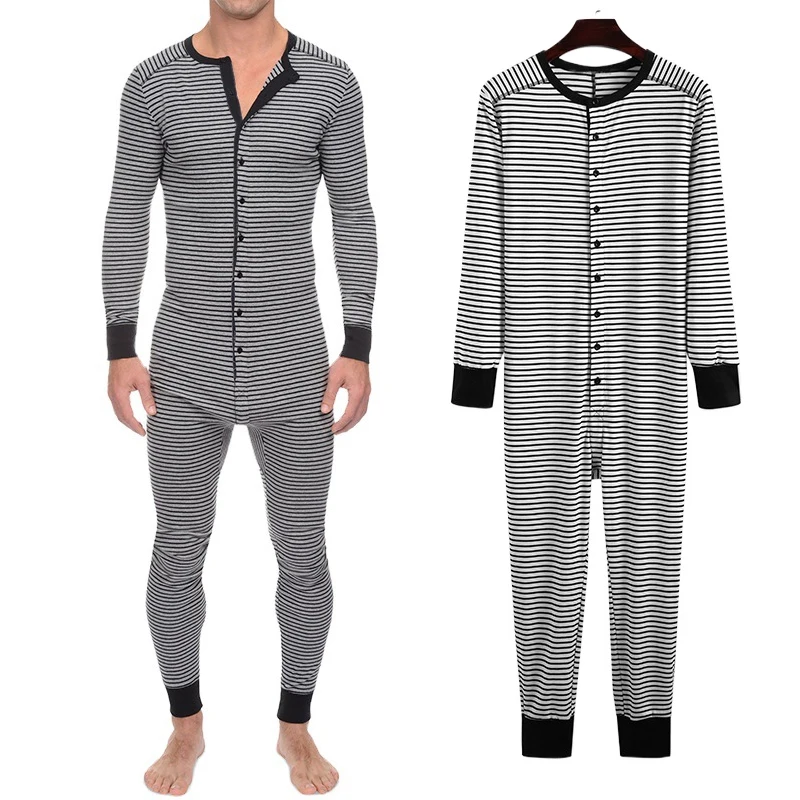 Striped Jumpsuit European and American Pajamas Men's Tight Jumpsuit Long Sleeved 2026 Autumn and Winter Home Outfit Sleepwear
Striped Jumpsuit European and American Pajamas Men's Tight Jumpsuit Long Sleeved 2026 Autumn and Winter Home Outfit Sleepwear