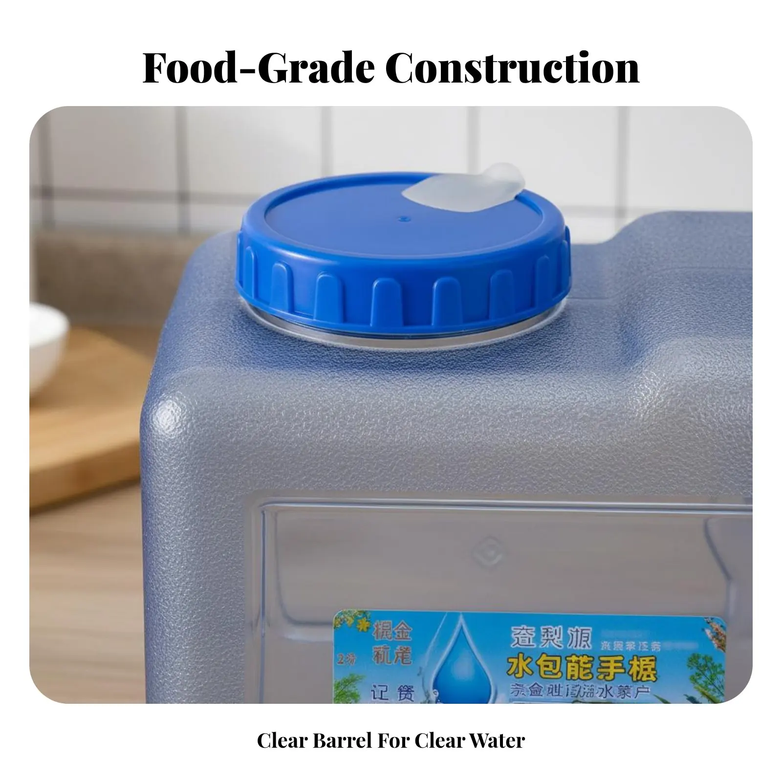 Large Capacity Water Container Easy to Clean Portable Water Container Leakproof Thickened Material for Campers
Large Capacity Water Container Easy to Clean Portable Water Container Leakproof Thickened Material for Campers