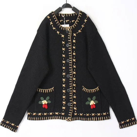 Vintage Sweet Ethnic Sle Hooked Wool Sweater Overhead Coat Japanese Harajuku Wind Long Sve round Ne Warmth Autumn Winter
Vintage Sweet Ethnic Sle Hooked Wool Sweater Overhead Coat Japanese Harajuku Wind Long Sve round Ne Warmth Autumn Winter