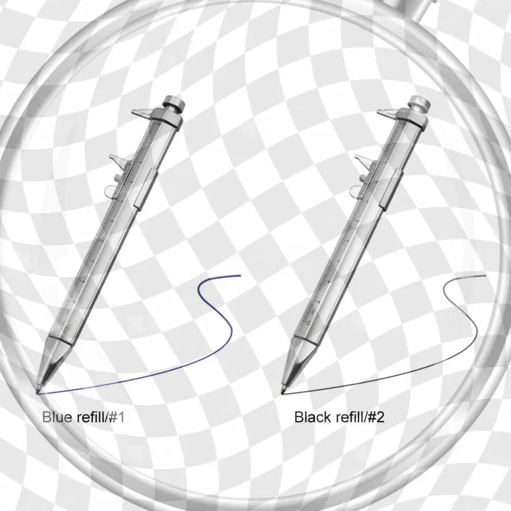 2 in 1 Caliper Type Ballpoint Pen Precise Measurement Range 0-100mm Roller Ball Pen Stationery Portable Tools for Kids Children
2 in 1 Caliper Type Ballpoint Pen Precise Measurement Range 0-100mm Roller Ball Pen Stationery Portable Tools for Kids Children
