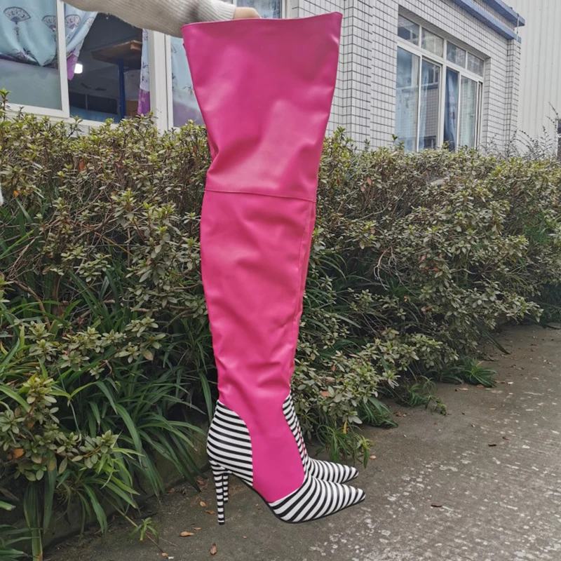 Women Pointed Toe Sexy Long Boots 2022 Winter Thigh High Boot Mixed Color Over the Knee Boots Ladies Plus Size Party Footwear
Women Pointed Toe Sexy Long Boots 2022 Winter Thigh High Boot Mixed Color Over the Knee Boots Ladies Plus Size Party Footwear