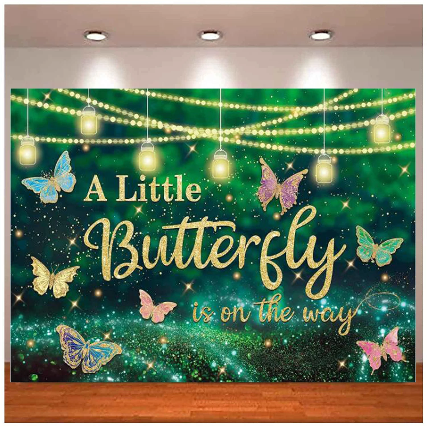 A Little Butterfly Is On The Way Green Backdrop Forest Fairy Background Girls 1st Birthday Baby Shower Princess Party Supplies
A Little Butterfly Is On The Way Green Backdrop Forest Fairy Background Girls 1st Birthday Baby Shower Princess Party Supplies