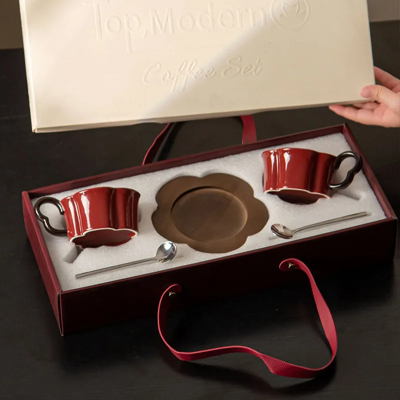 Christmas Gift Box, Vintage Ceramic Coffee Cup with Acacia Wood Saucer & Spoon, Festival Gift Set
Christmas Gift Box, Vintage Ceramic Coffee Cup with Acacia Wood Saucer & Spoon, Festival Gift Set