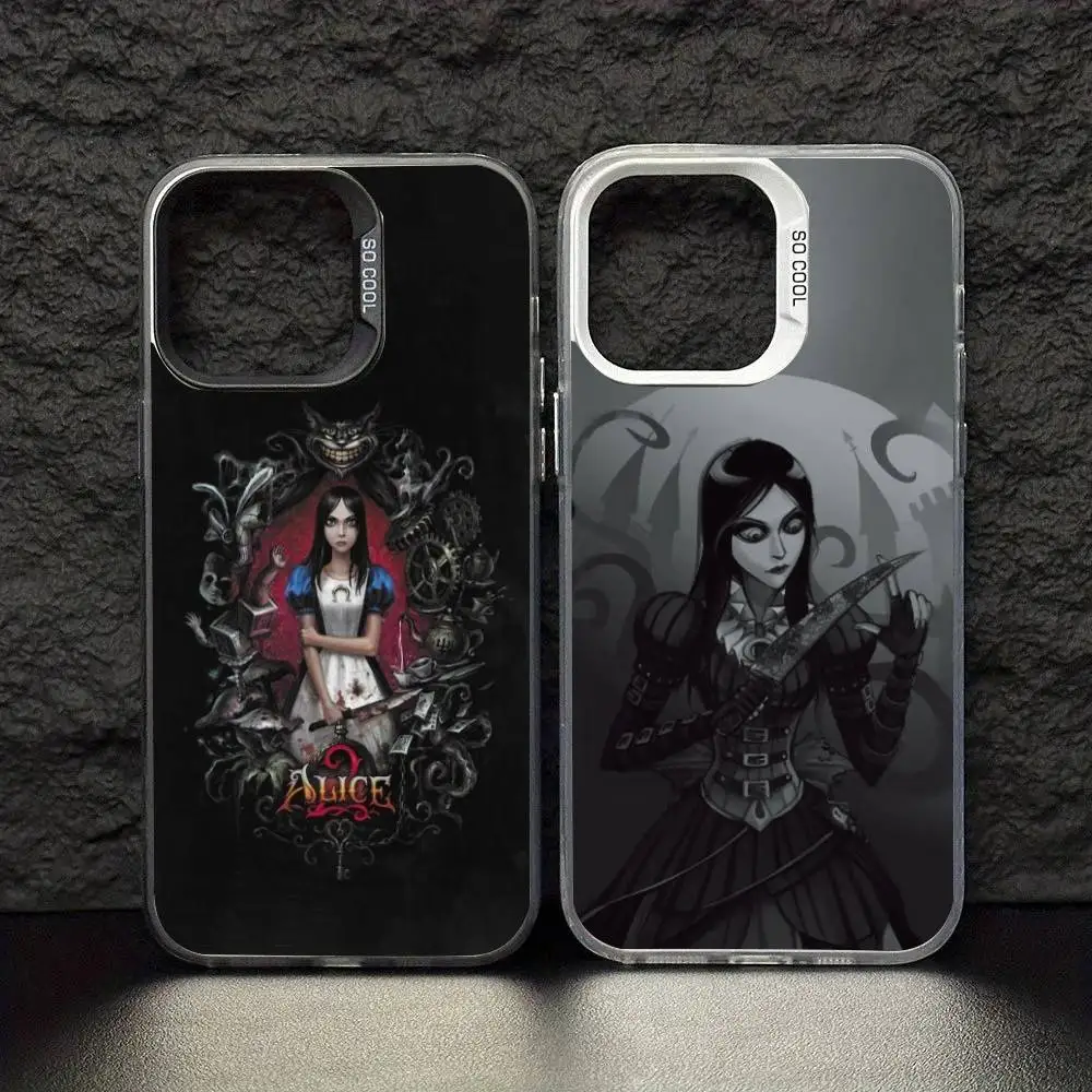 Game A-Alice Madness Phone Case For iPhone 17 16 15 14 13 12 11 Pro Max Plus Silver Matte Black Cover
Game A-Alice Madness Phone Case For iPhone 17 16 15 14 13 12 11 Pro Max Plus Silver Matte Black Cover