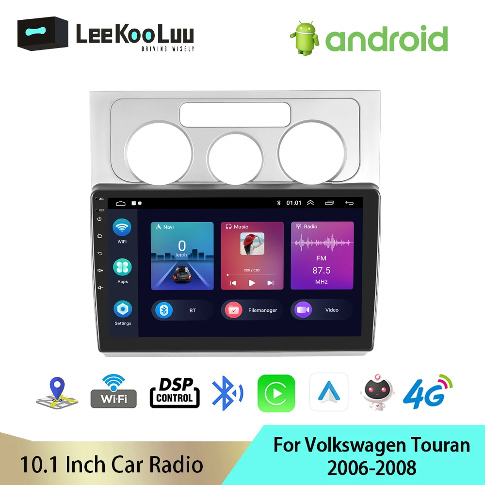 LeeKooLuu Car Radio Stereo Android Multimedia Player GPS Wireless Carplay Auto 4G WiFi DSP For VW Volkswagen Touran 2006-2008
LeeKooLuu Car Radio Stereo Android Multimedia Player GPS Wireless Carplay Auto 4G WiFi DSP For VW Volkswagen Touran 2006-2008