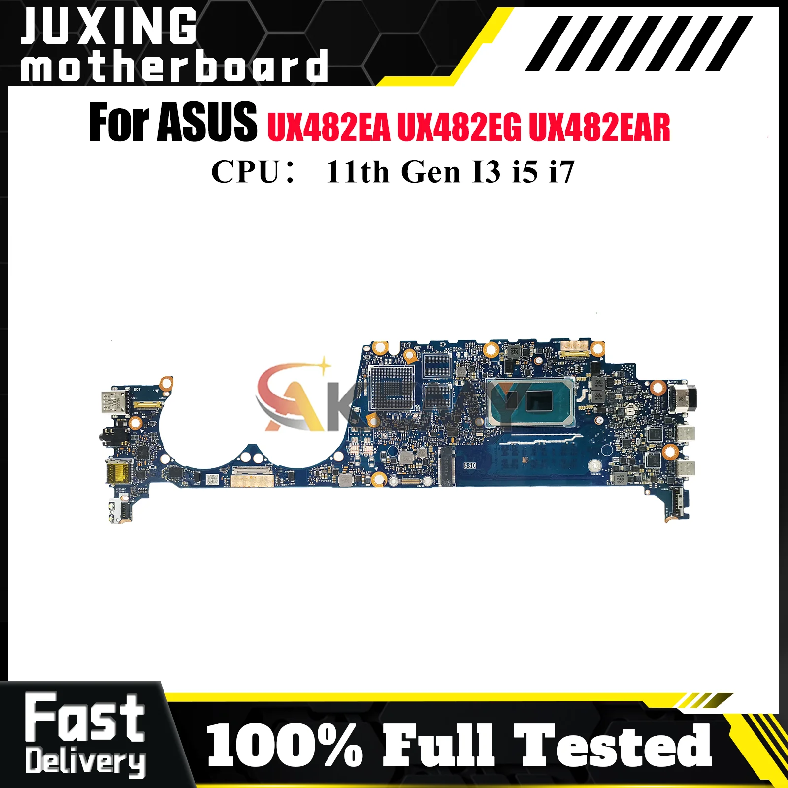 UX482EA Материнская плата для ноутбука ASUS UX482EG UX482EA BX482E UX482EAR UX482E BE482E UX482EGR UX4100E Материнская плата 11-го поколения I3 i5 i7 U
UX482EA Материнская плата для ноутбука ASUS UX482EG UX482EA BX482E UX482EAR UX482E BE482E UX482EGR UX4100E Материнская плата 11-го поколения I3 i5 i7 U