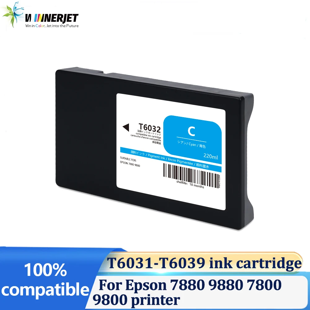 T6031-T6039 Compatible ink cartridge With Pigment ink With one time use chip For Epson 7880 9880 7800 9800 printer
T6031-T6039 Compatible ink cartridge With Pigment ink With one time use chip For Epson 7880 9880 7800 9800 printer