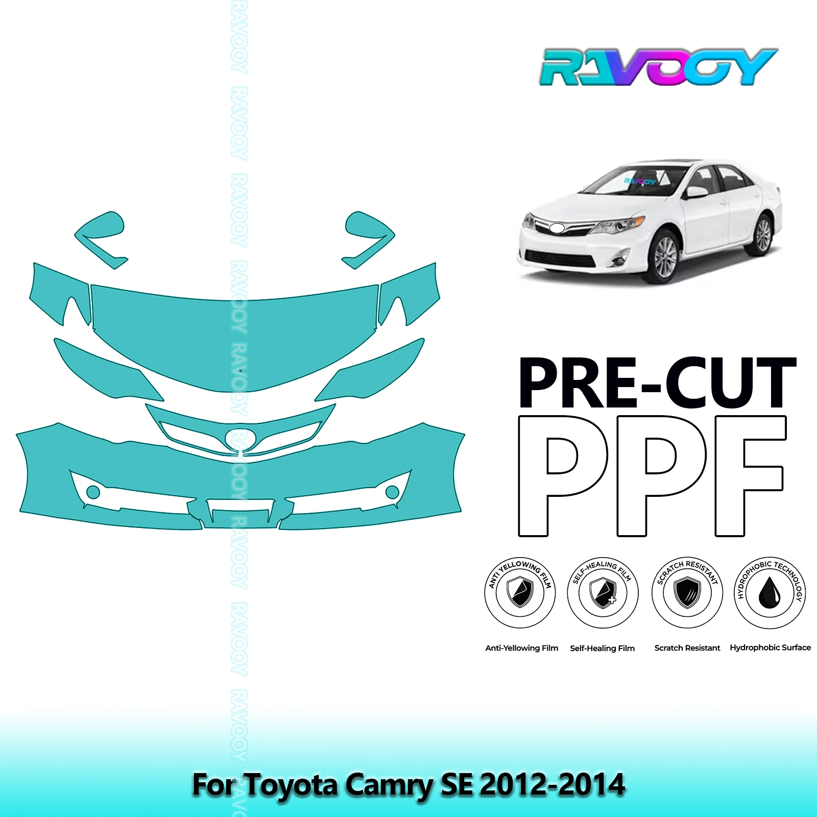 8.5Mil Precut Paint Protection Film PPF Clear Bra Front Kit For Toyota Camry SE 2012-2014
8.5Mil Precut Paint Protection Film PPF Clear Bra Front Kit For Toyota Camry SE 2012-2014