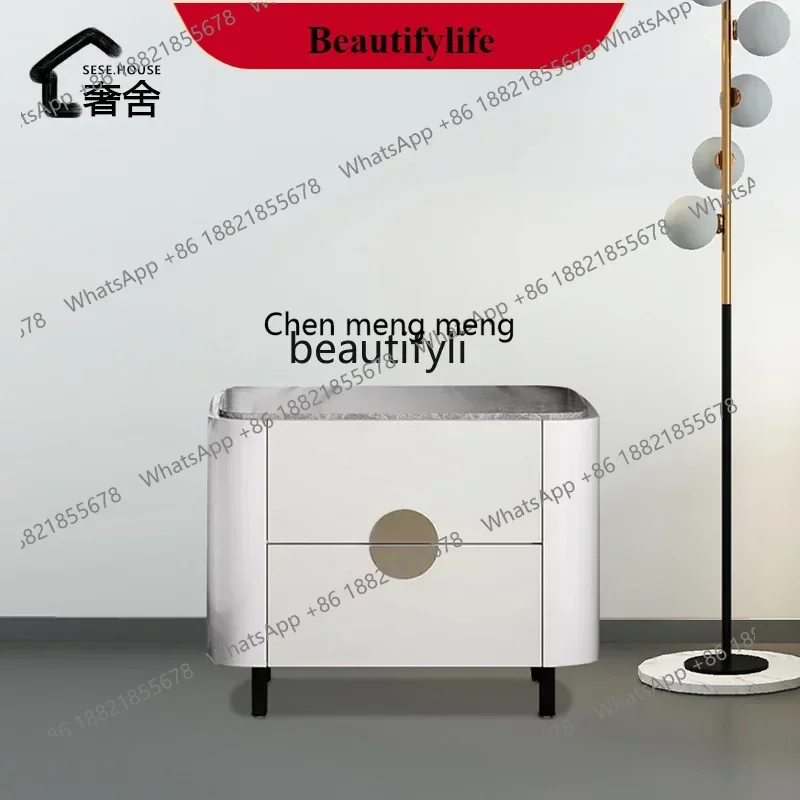 G153 57 Modern simple marble bedside table Italian light luxury bedroom storage bedside cabinet Nordic storage cabinet
G153 57 Modern simple marble bedside table Italian light luxury bedroom storage bedside cabinet Nordic storage cabinet