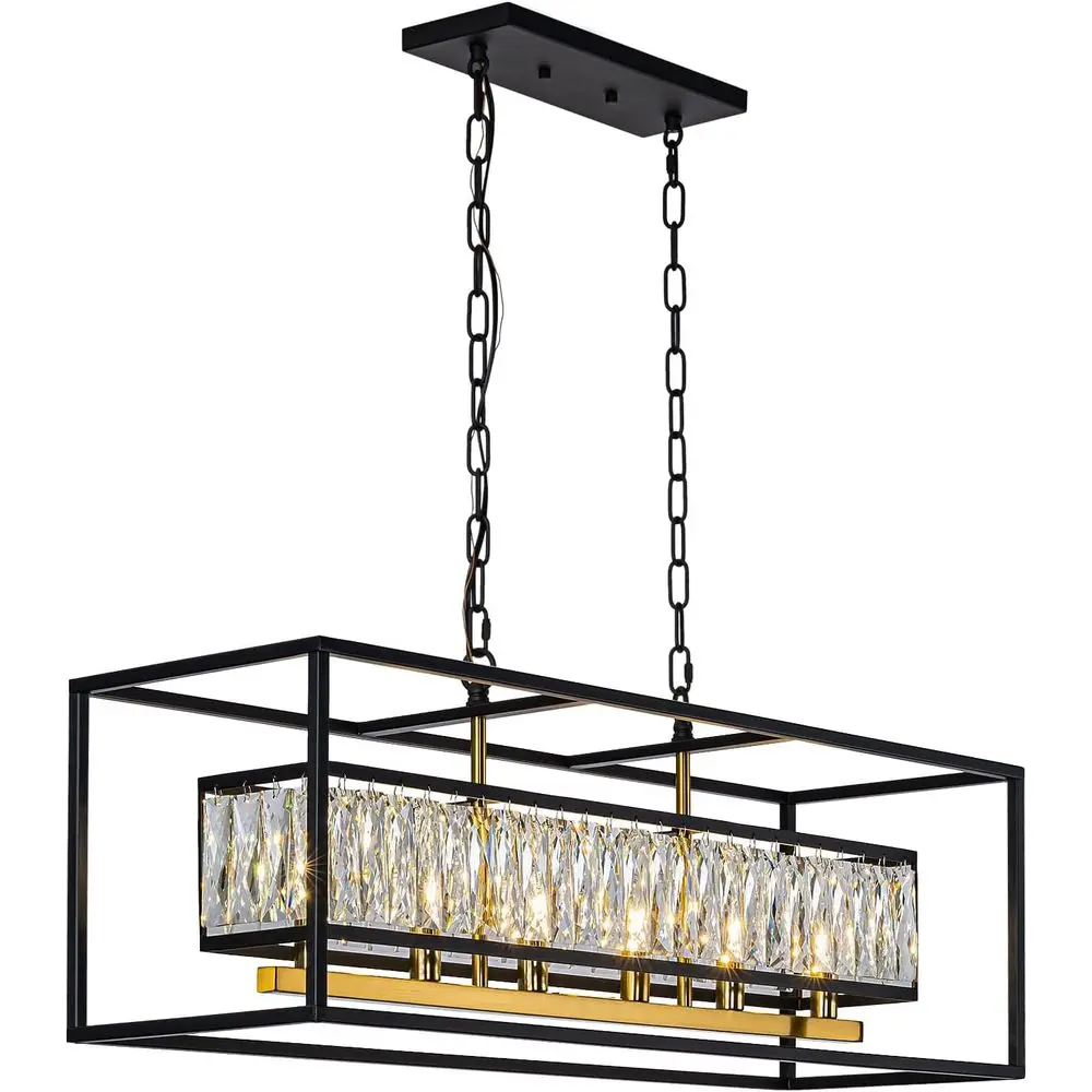 Хрустальная люстра Crystal Chliers или подвесной светильник в стиле ретро с 6 лампами для столовой, кухонного острова или бара, длина 35 дюймов
Хрустальная люстра Crystal Chliers или подвесной светильник в стиле ретро с 6 лампами для столовой, кухонного острова или бара, длина 35 дюймов