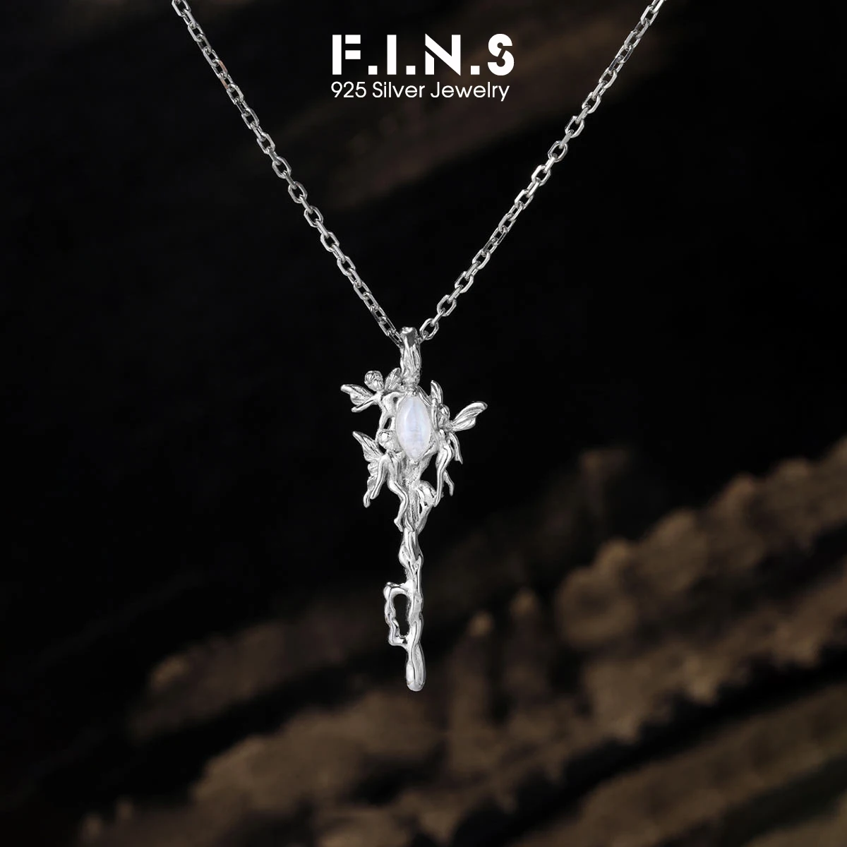 F.I.N.S Original Elf Opal S925 Sterling Silver Necklace Women Irregular Angel Key Shaped Long Pendants Fine Jewelry Anti-Allergy
F.I.N.S Original Elf Opal S925 Sterling Silver Necklace Women Irregular Angel Key Shaped Long Pendants Fine Jewelry Anti-Allergy