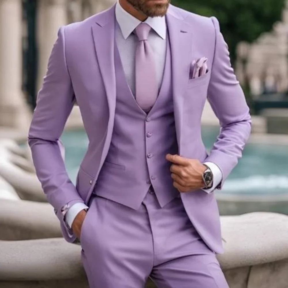 Elegant Single Breasted Solid Suits for Men 3 Piece Fashion Business Casual Daily Male Suit Slim Party Wedding Groom Tuxedo
Elegant Single Breasted Solid Suits for Men 3 Piece Fashion Business Casual Daily Male Suit Slim Party Wedding Groom Tuxedo