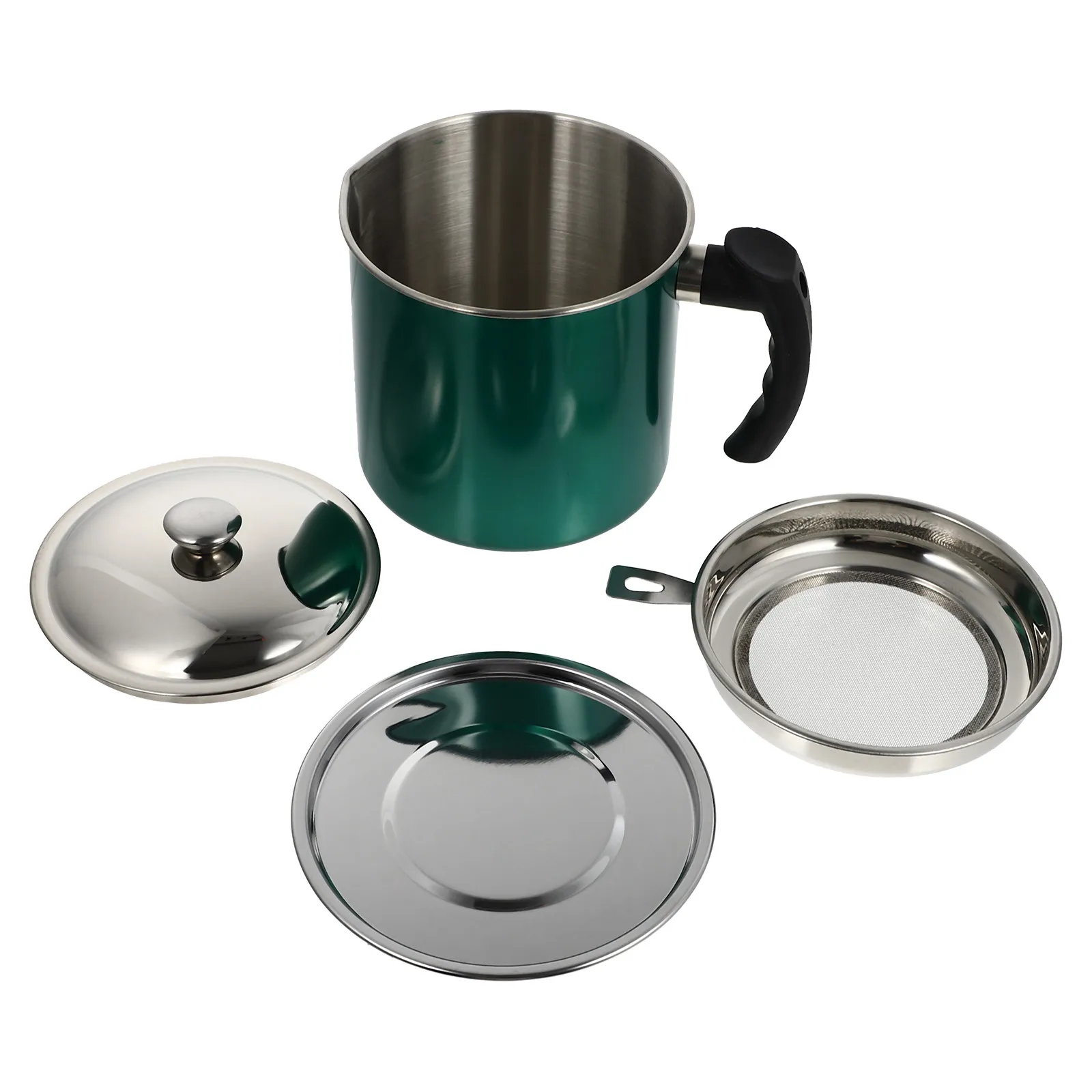1Pcs Oil Strainer Pot with Scale Stainless Steel Oil Storage Holder Filter Screen Leak Resistant Handle Design Housewarming Gift
1Pcs Oil Strainer Pot with Scale Stainless Steel Oil Storage Holder Filter Screen Leak Resistant Handle Design Housewarming Gift