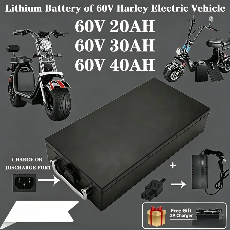 60V 20Ah-35Ah 2000W Lithium Battery for Harley-style Fat Tire Electric Scooter, Foldable City Electric Scooter, Free Charger
60V 20Ah-35Ah 2000W Lithium Battery for Harley-style Fat Tire Electric Scooter, Foldable City Electric Scooter, Free Charger