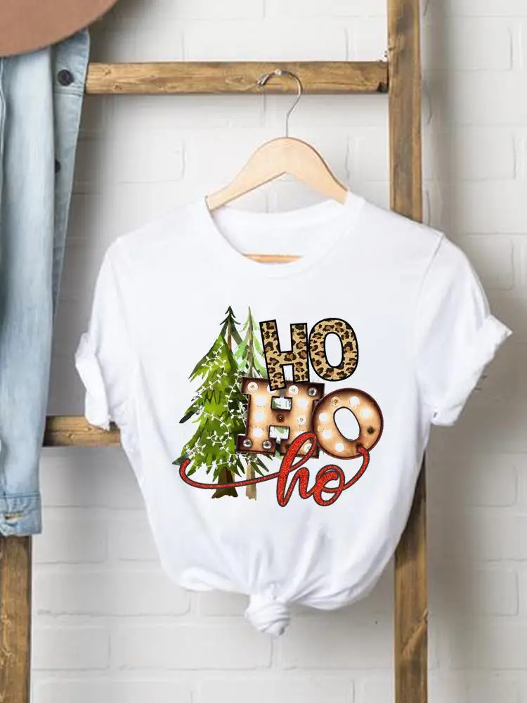 Christmas New Year Women Clothes O-neck Graphic Fashion Leopard Letter Happy Time Print T-shirt Lady Casual Female Shirt Tee
Christmas New Year Women Clothes O-neck Graphic Fashion Leopard Letter Happy Time Print T-shirt Lady Casual Female Shirt Tee