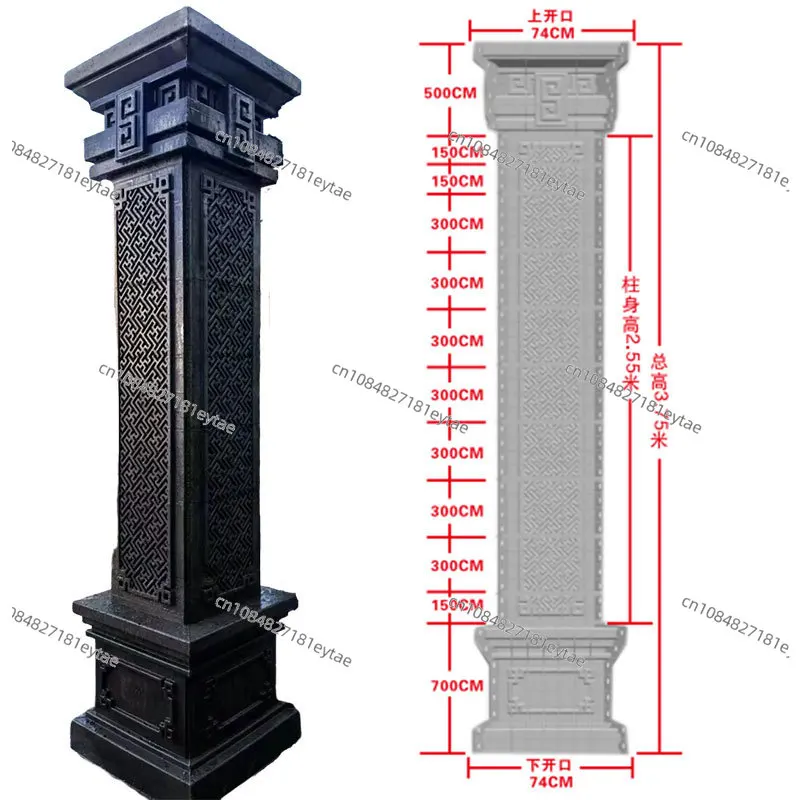 Roman column mold Thickened building formwork Full set of square columns European modeling cement column model Gate square shape
Roman column mold Thickened building formwork Full set of square columns European modeling cement column model Gate square shape