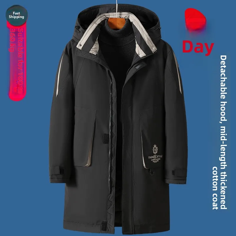 plus Size Cotton Jaet for Men with Detachable Hat Mid-Length Thiened down Winter Clothes Casual Faion Urban Sle
plus Size Cotton Jaet for Men with Detachable Hat Mid-Length Thiened down Winter Clothes Casual Faion Urban Sle