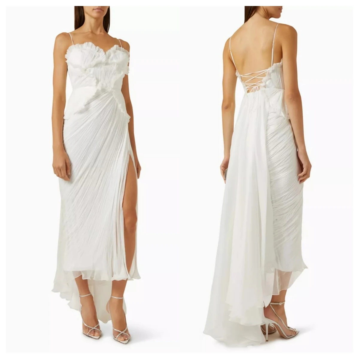 Customized Temperament White Chiffon Evening Dress Sweetheart Spaghetti Straps Sleeveless Vestido De Festa Bridal Party
Customized Temperament White Chiffon Evening Dress Sweetheart Spaghetti Straps Sleeveless Vestido De Festa Bridal Party