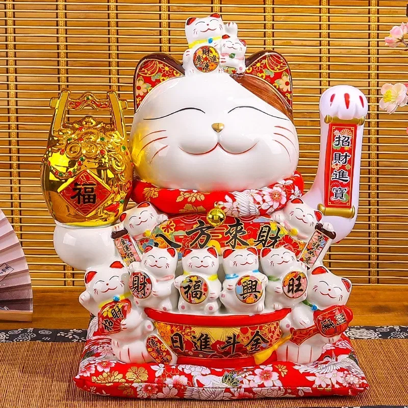 Creative Lucky Cat Ornament Living Room Office Shop Cash Register Front Desk Decoration Japanese-style Lucky Cat
Creative Lucky Cat Ornament Living Room Office Shop Cash Register Front Desk Decoration Japanese-style Lucky Cat