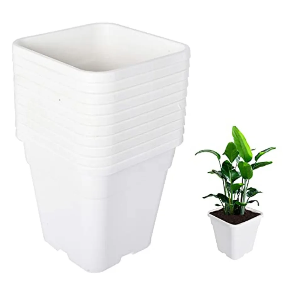 Plant Pots Flower Pot 10-Pack Planter Nursery Pot Garden Seedling Planters Containers Plastic Injection Molded Pots with Draina
Plant Pots Flower Pot 10-Pack Planter Nursery Pot Garden Seedling Planters Containers Plastic Injection Molded Pots with Draina