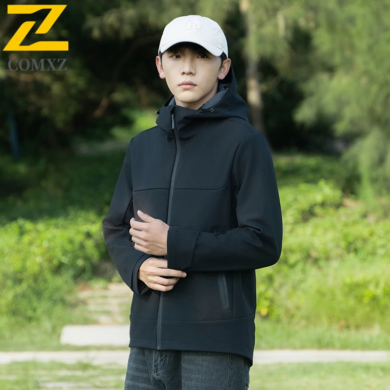 High Quality Men Jacke Comfortable Breathable Fashionable Versatile Sports Soft Shell Jacket Outdoor Hiking Camping Hooded Jacke
High Quality Men Jacke Comfortable Breathable Fashionable Versatile Sports Soft Shell Jacket Outdoor Hiking Camping Hooded Jacke