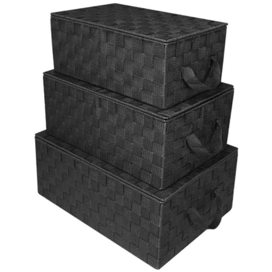 Set of 3 Hand Storage with s Mesh Design Organizers for Closet, Shelves, and Home Storage Black
Set of 3 Hand Storage with s Mesh Design Organizers for Closet, Shelves, and Home Storage Black