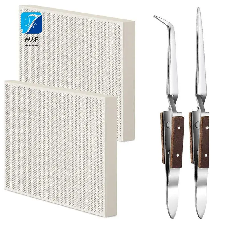 A55F-Jewelry Soldering Kit - 4 Pcs With 2 Honeycomb Blocks And 2 Tweezers, Ideal For Crafting
A55F-Jewelry Soldering Kit - 4 Pcs With 2 Honeycomb Blocks And 2 Tweezers, Ideal For Crafting