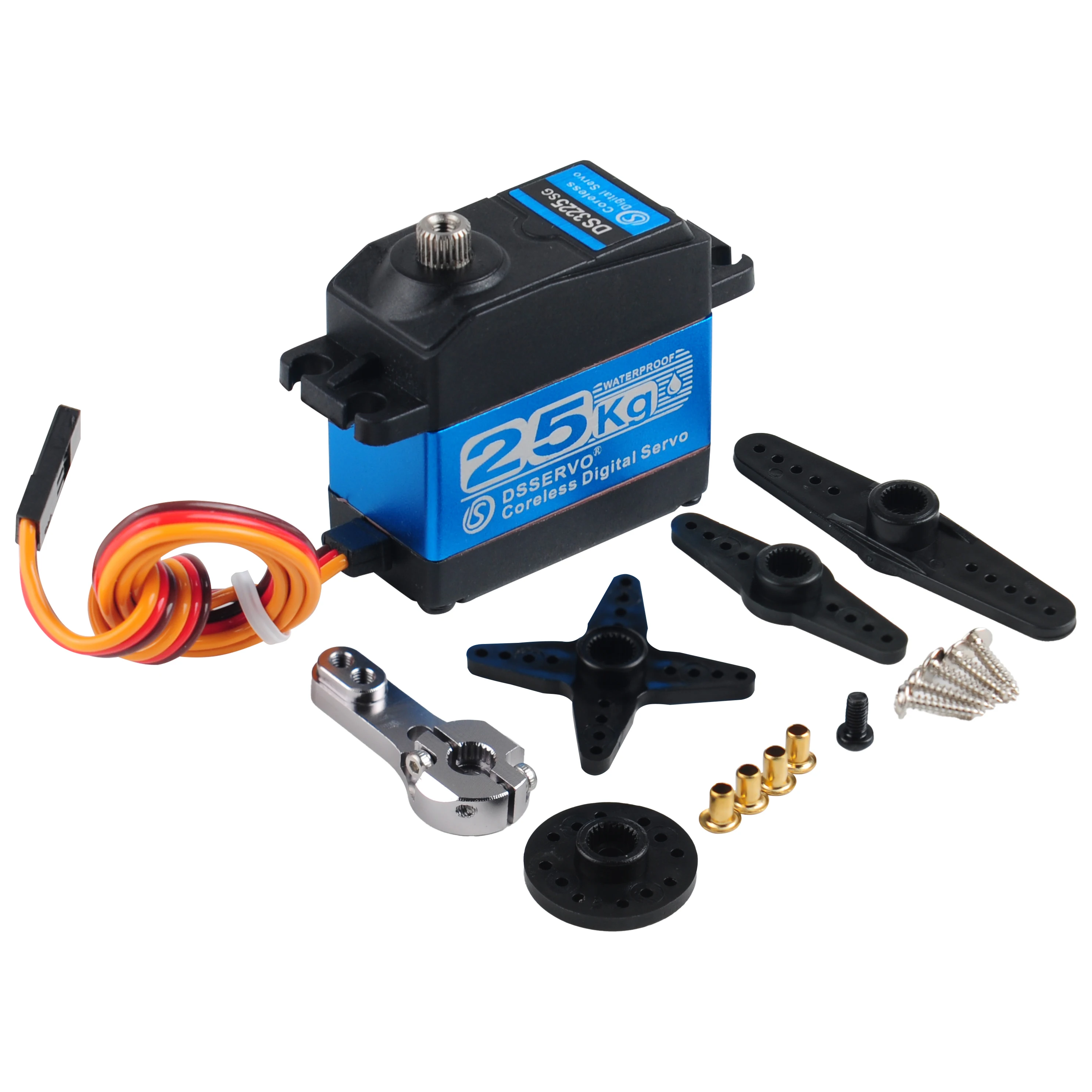 Цифровой сервопривод DS3225SG 25 кг, безредукторный, с редуктором из нержавеющей стали, высокомоментный, водонепроницаемый, для радиоуправляемых моделей, 180/270 градусов ° для робототехнических конструкторов и радиоуправляемых машин
Цифровой сервопривод DS3225SG 25 кг, безредукторный, с редуктором из нержавеющей стали, высокомоментный, водонепроницаемый, для радиоуправляемых моделей, 180/270 градусов ° для робототехнических конструкторов и радиоуправляемых машин