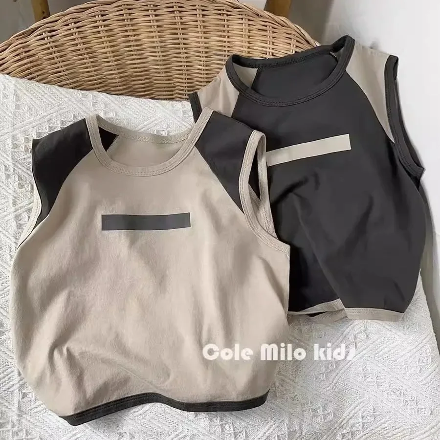 2025 Summer New Children Sleeveless Vest Boys Vintage Versatile Cotton T Shirts Girls Thin Breathable Tops Casual Kids Clothes
2025 Summer New Children Sleeveless Vest Boys Vintage Versatile Cotton T Shirts Girls Thin Breathable Tops Casual Kids Clothes
