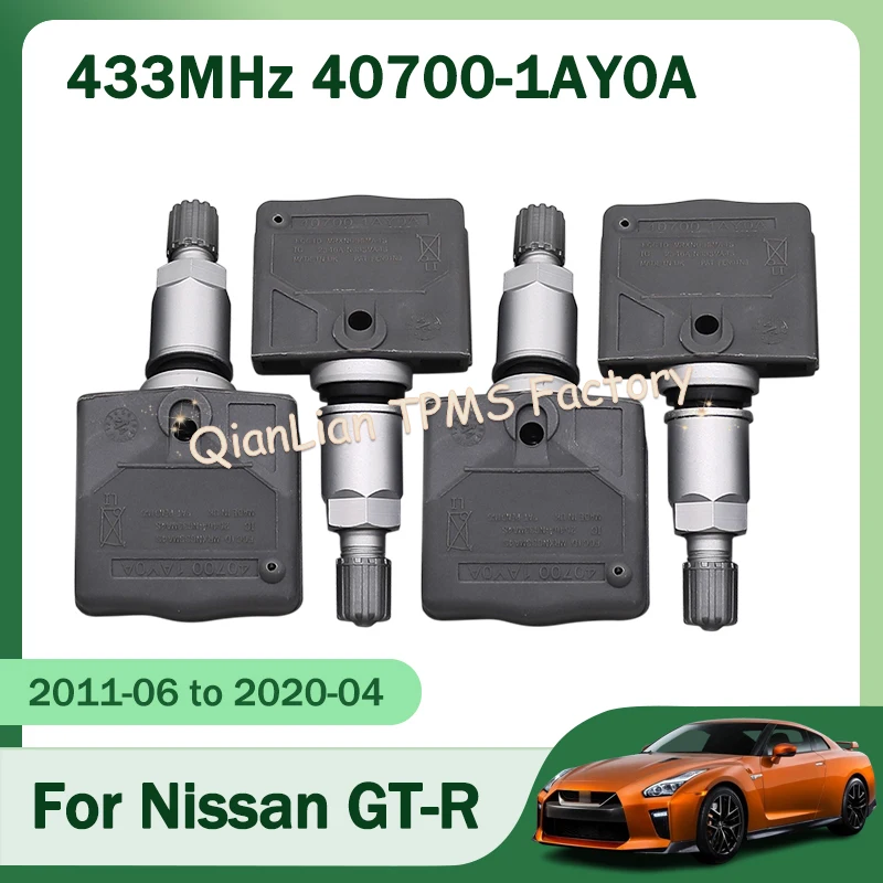 40700-1AY0A Tire Pressure Monitoring System For Nissan 370Z GT-R Xterra 4pcs 433MHz TPMS Tire Sensor 407001AY0A
40700-1AY0A Tire Pressure Monitoring System For Nissan 370Z GT-R Xterra 4pcs 433MHz TPMS Tire Sensor 407001AY0A