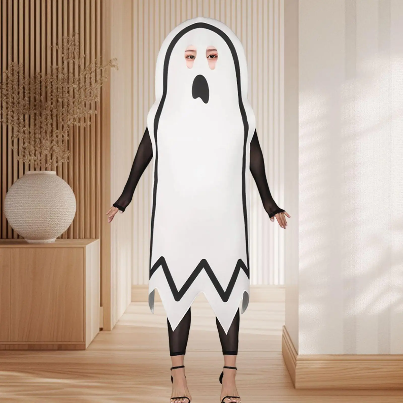Halloween Cosplay Costume Dress up Suit Robe White Ghost Tabard for Pretend Play
Halloween Cosplay Costume Dress up Suit Robe White Ghost Tabard for Pretend Play