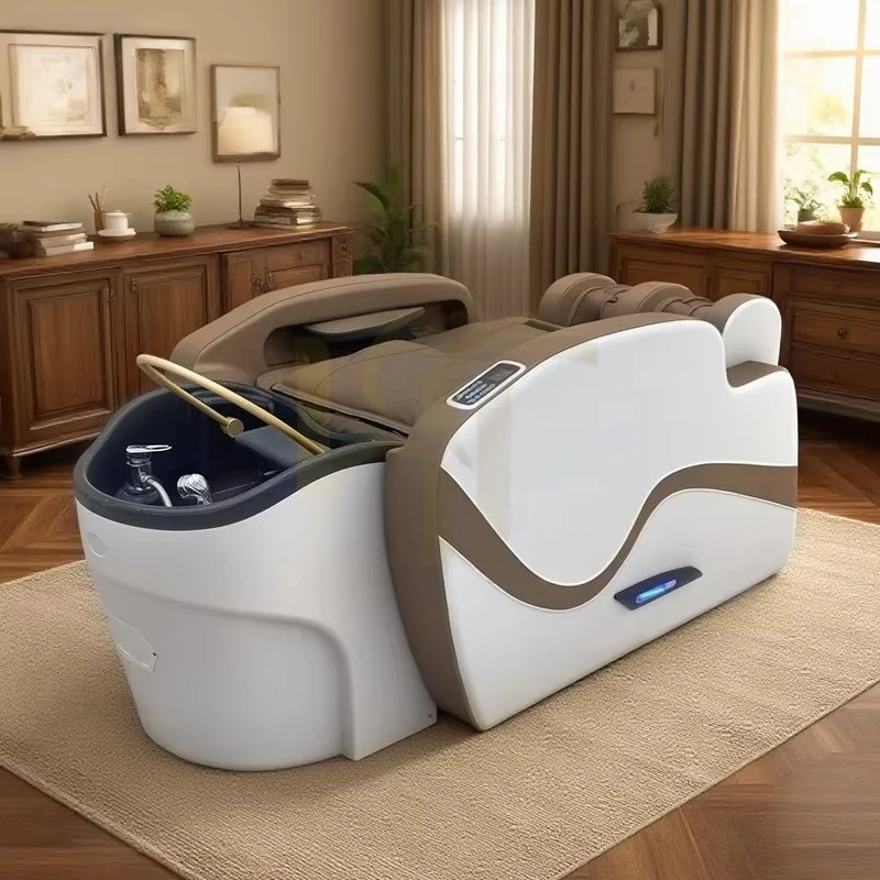 Salon Shampoo Chair Water Therapy Electric Massage Head Spa Shampoo Bed with Steam Water Circulation
Salon Shampoo Chair Water Therapy Electric Massage Head Spa Shampoo Bed with Steam Water Circulation
