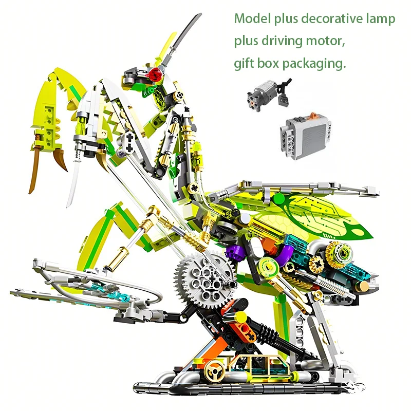 DIY Mantis building blocks semi-mechanical science, building blocks, teaching toys, model children's gifts (999 granule)
DIY Mantis building blocks semi-mechanical science, building blocks, teaching toys, model children's gifts (999 granule)