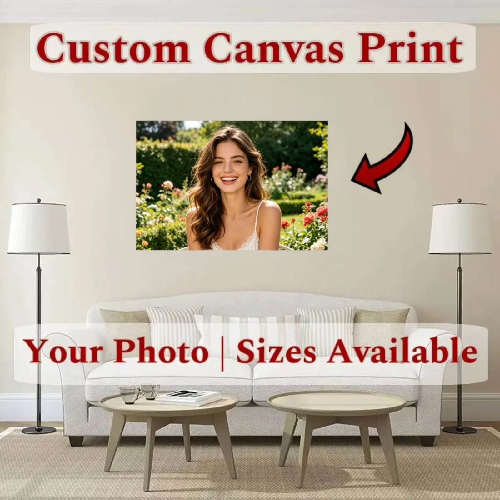 Custom Canvas Prints With Your Photos-Anniversary, Memorial & Portrait Photos
Custom Canvas Prints With Your Photos-Anniversary, Memorial & Portrait Photos