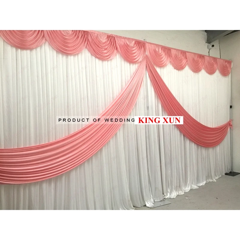 White And Blush Ice Silk Wedding Backdrop Curtain Stage Background Photo Booth For Event Banquet Party Decoration
White And Blush Ice Silk Wedding Backdrop Curtain Stage Background Photo Booth For Event Banquet Party Decoration