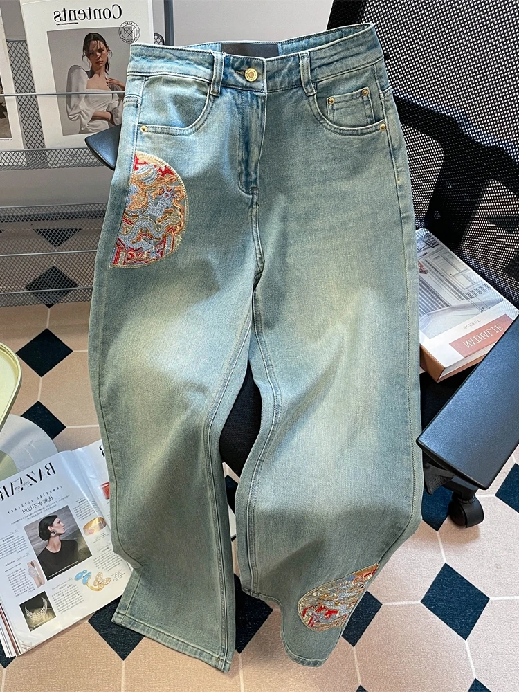 Trendy Brand Sle Loose Wide Leg Men's Jeans Spring Autumn New Design Embroidered Straight Leg Casual Long Pants
Trendy Brand Sle Loose Wide Leg Men's Jeans Spring Autumn New Design Embroidered Straight Leg Casual Long Pants
